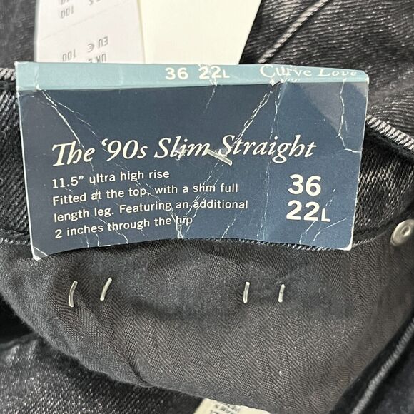 Abercrombie Fitch Jeans Womens 36/22L 90s Slim Straight Ultra High Waist Curve - Picture 4 of 11